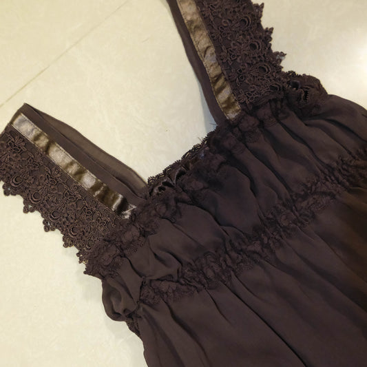 Charcoal Ruffle Cami Dress