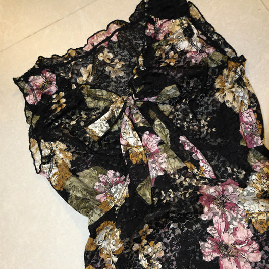 Floral Sheer Vest