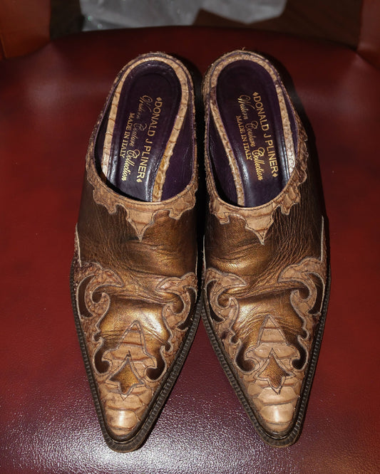 [Italy] Donald J. Pliner Western Couture Mules