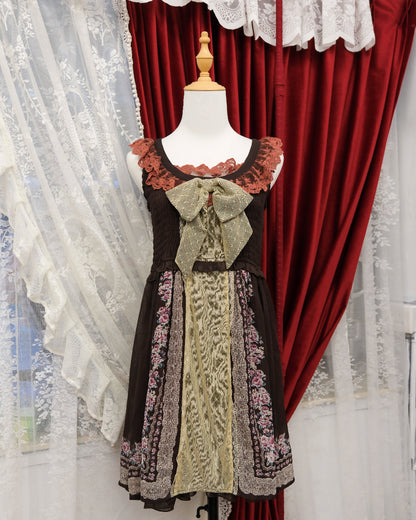 Axes Femme Ribbon Wine Dress