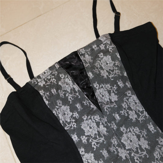 Black x White Lace Cami