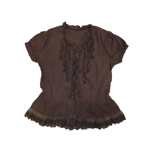 Brunette Ruffle Shirt