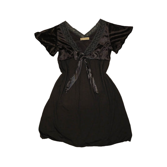 Black Velvet Ribbon Dress