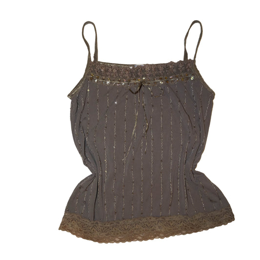 Mahogany Giltter Cami