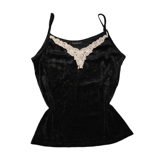 Black Velvet Pearl Cami