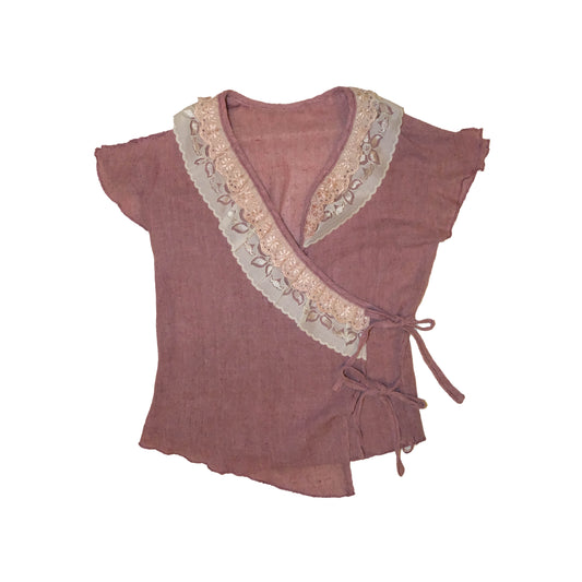 Red Berry Ruffle Top