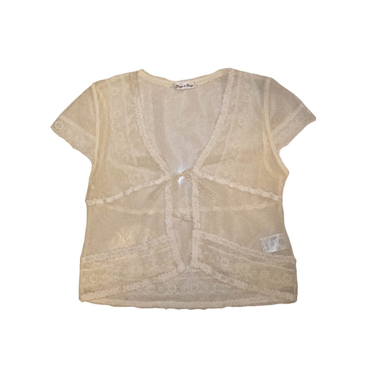 Cream Sheer Top