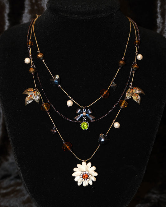 Betsey Johnson Daisy Fairy Layer Necklace