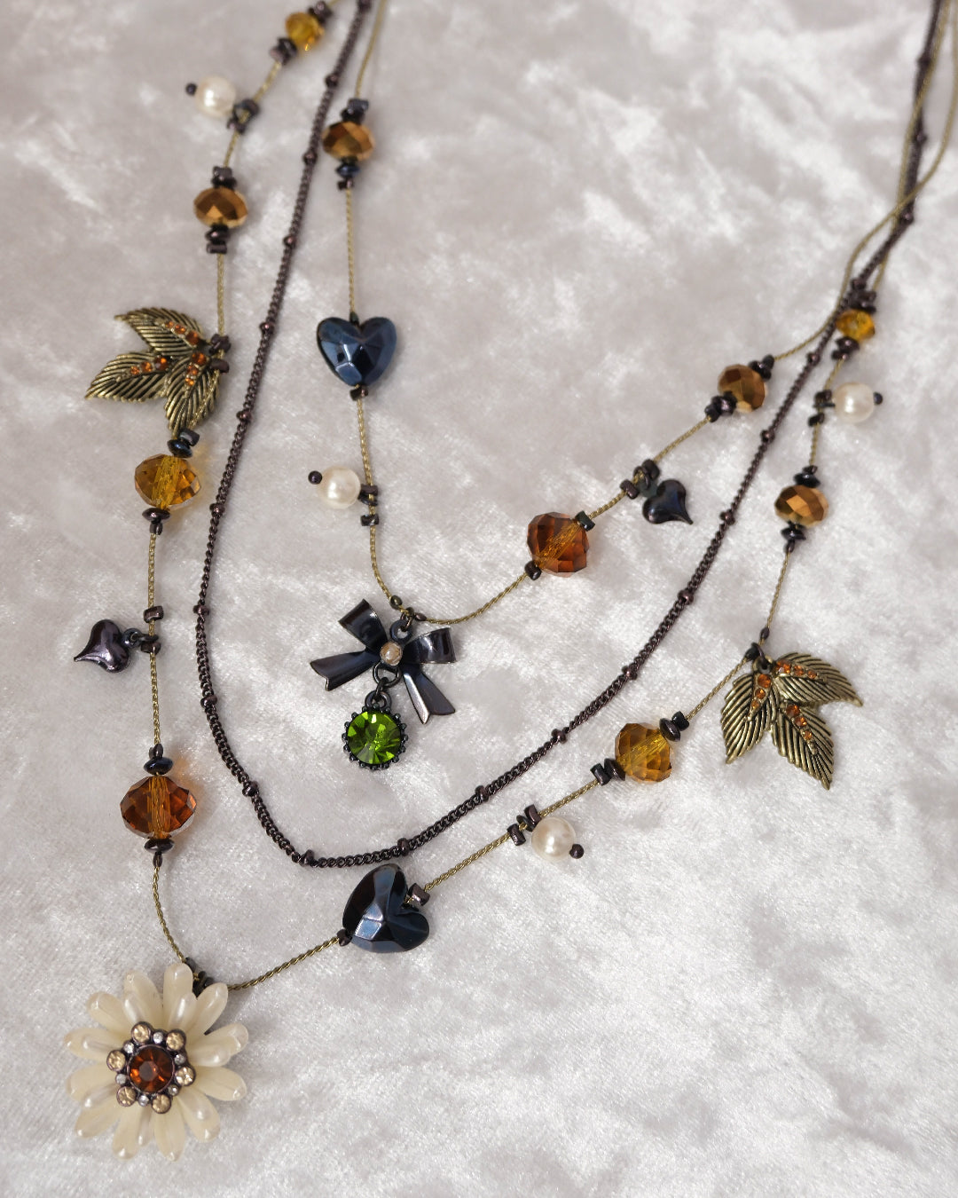 Betsey Johnson Daisy Fairy Layer Necklace