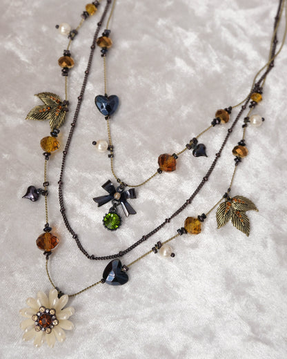 Betsey Johnson Daisy Fairy Layer Necklace