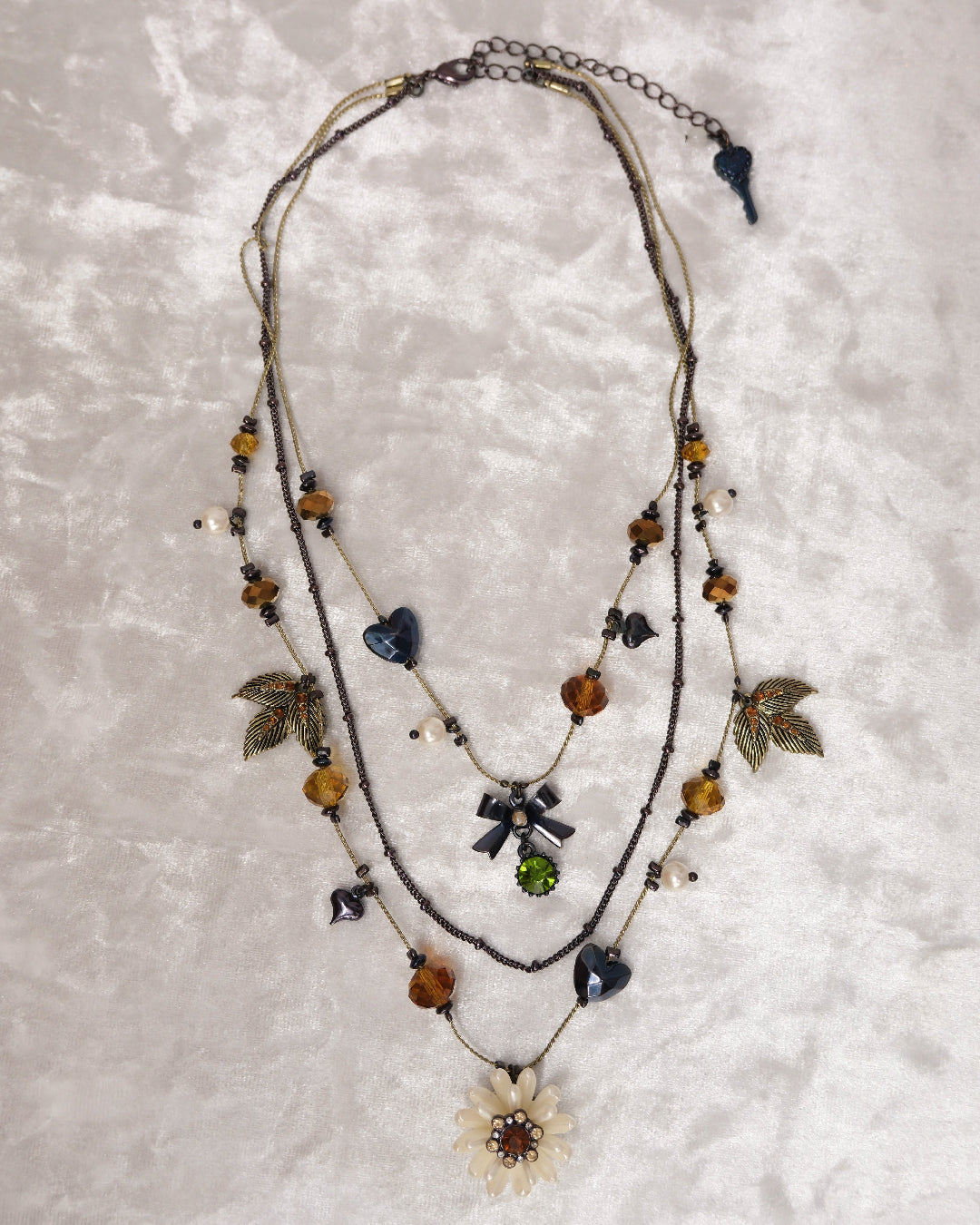 Betsey Johnson Daisy Fairy Layer Necklace