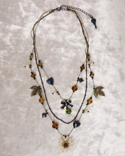 Betsey Johnson Daisy Fairy Layer Necklace