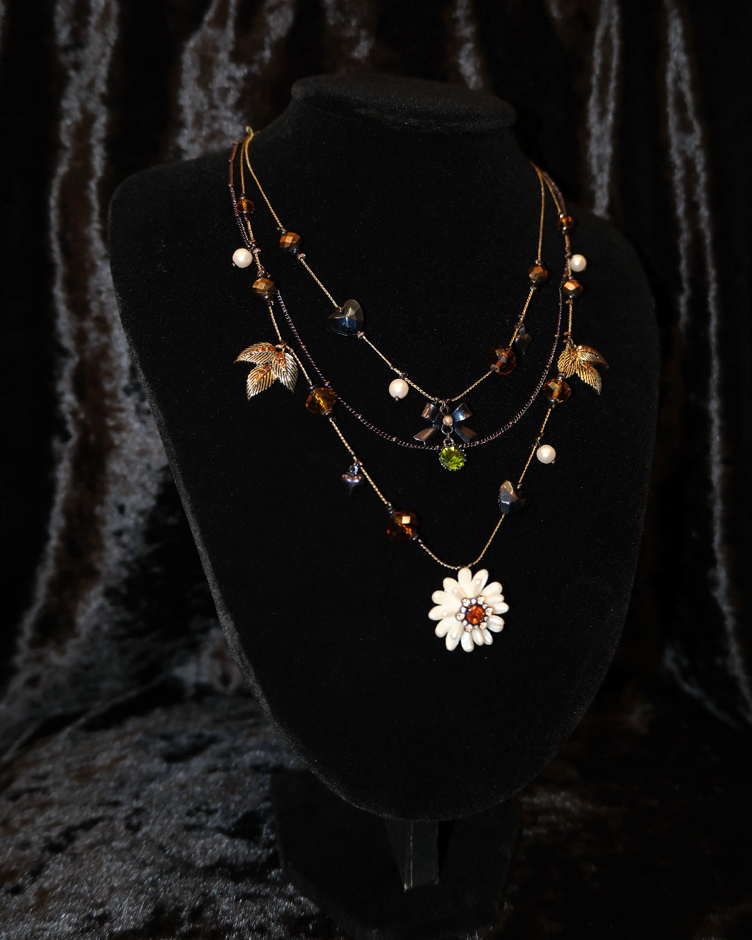 Betsey Johnson Daisy Fairy Layer Necklace