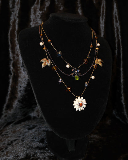 Betsey Johnson Daisy Fairy Layer Necklace