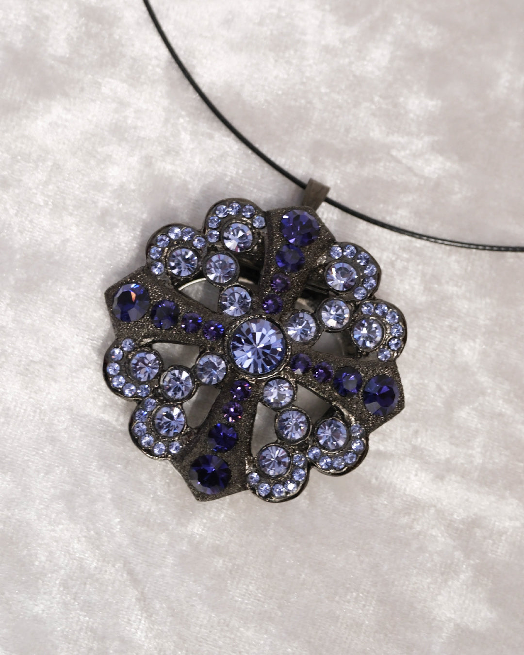 Boysenberry Gemstone Necklace & Brooch