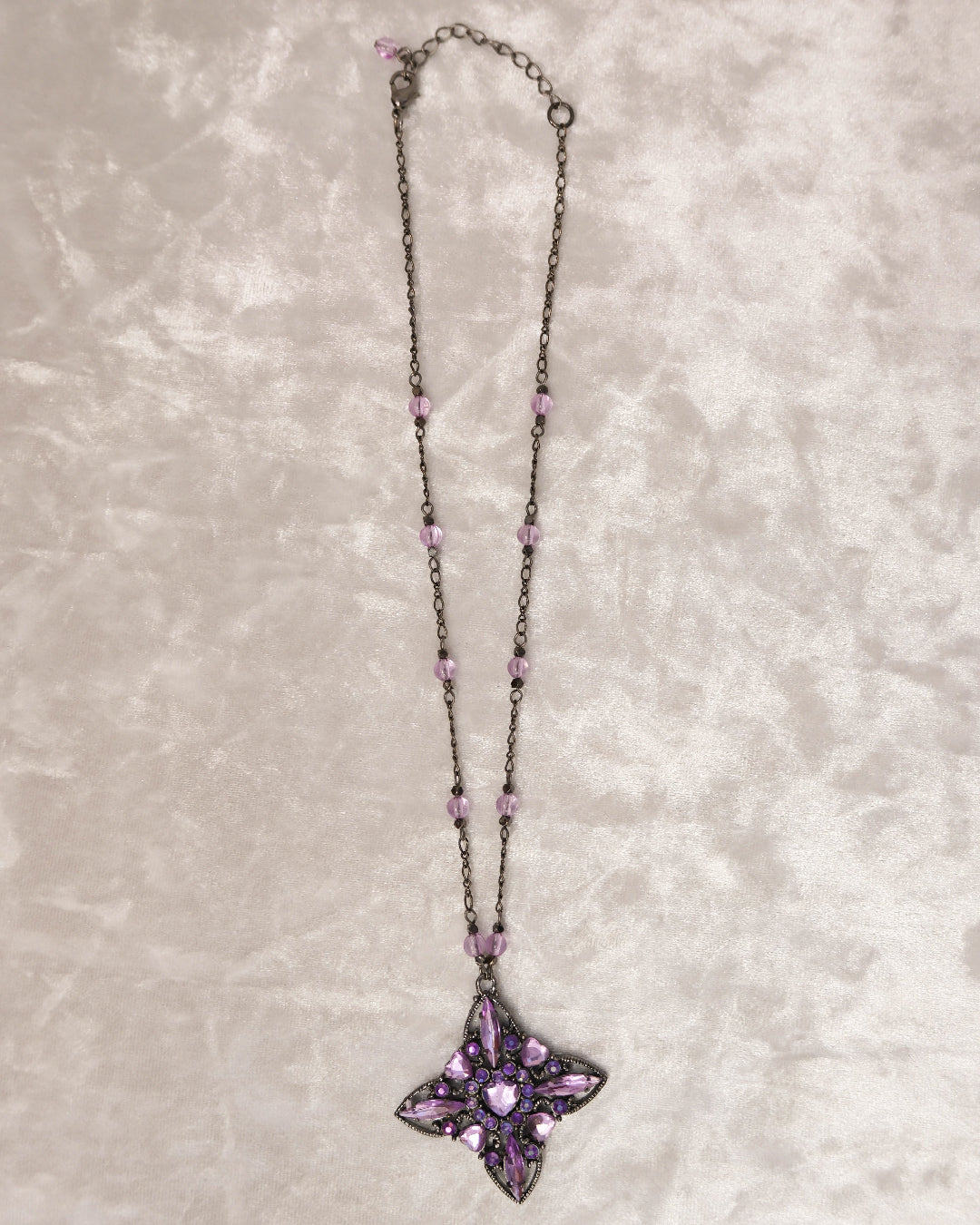 Purple Violet Heart Necklace