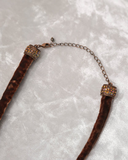 Victorian Vintage Gemstone Velvet Necklace