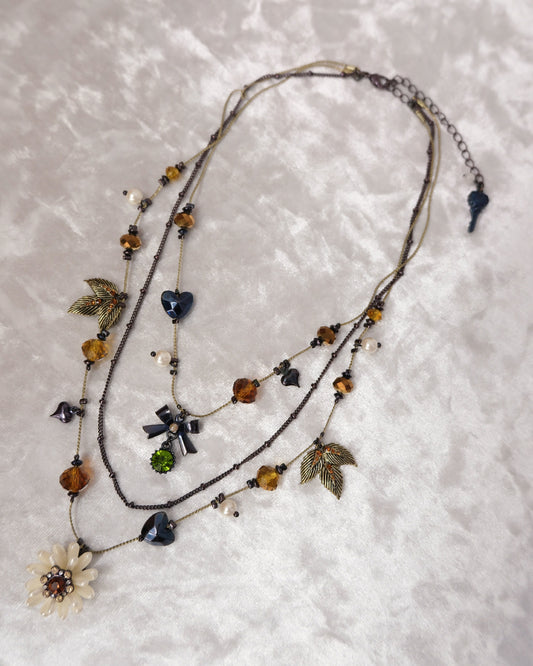 Betsey Johnson Daisy Fairy Layer Necklace