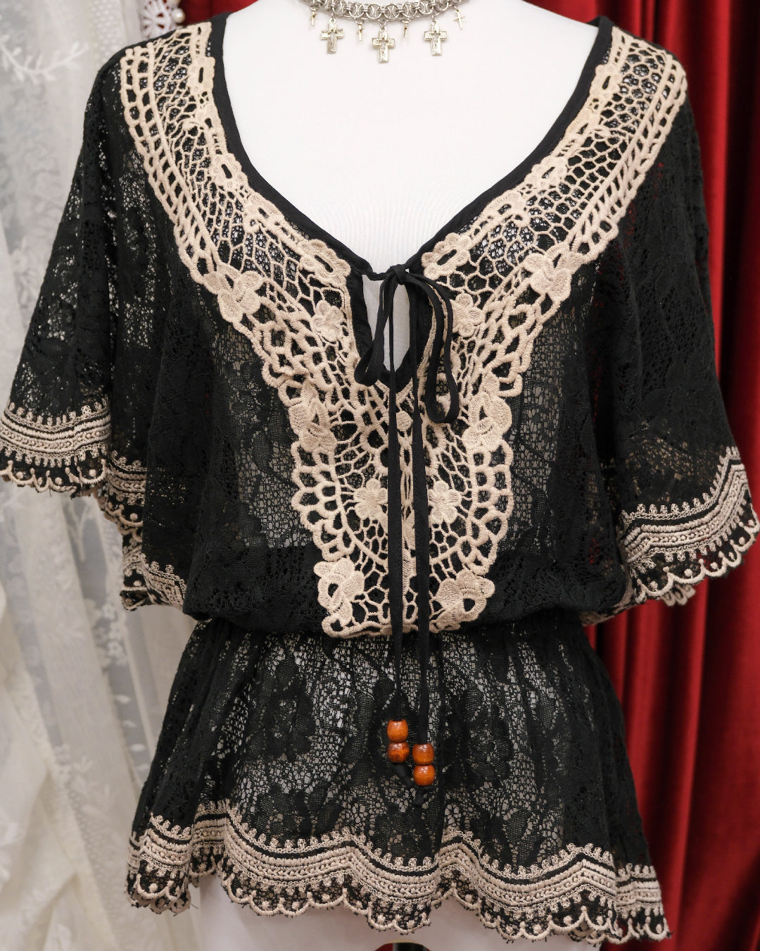 Flying Tomato Bohemian Gothic Top