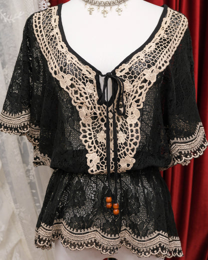 Flying Tomato Bohemian Gothic Top