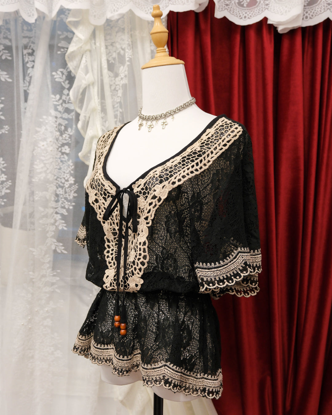 Flying Tomato Bohemian Gothic Top