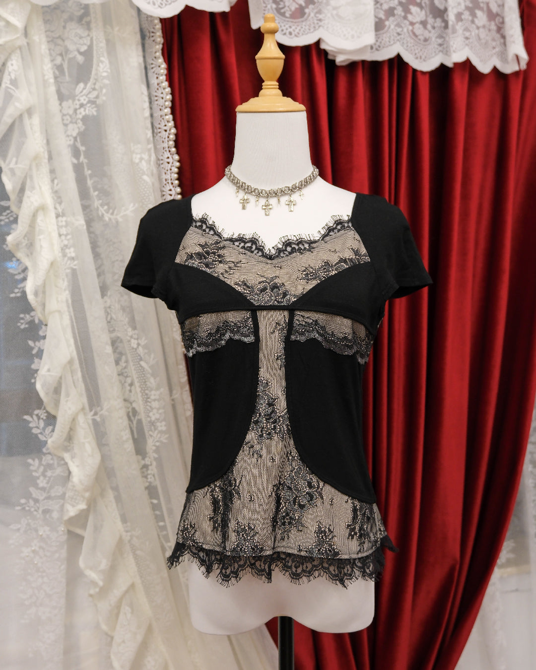 Dark Gothic Lace Top