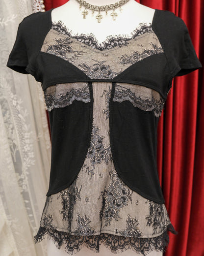 Dark Gothic Lace Top