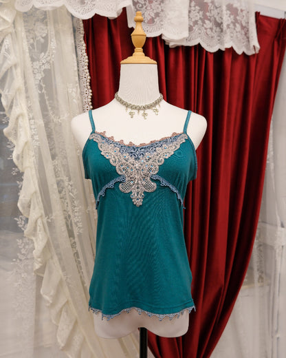 Teal Blue Victorian Camisole