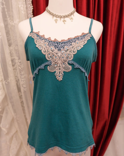 Teal Blue Victorian Camisole