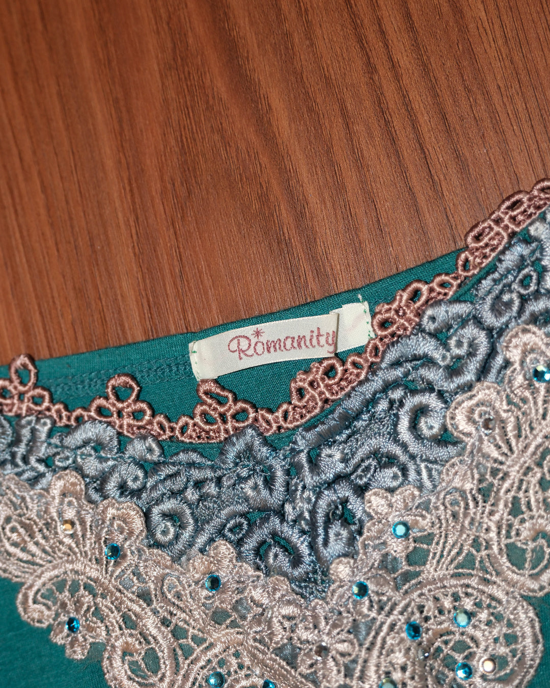Teal Blue Victorian Camisole