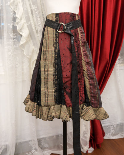[Paris] Des filles à la vanille Patchwork Satin Skirt