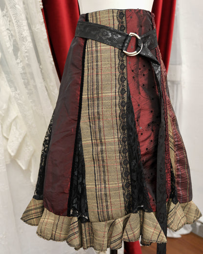 [Paris] Des filles à la vanille Patchwork Satin Skirt