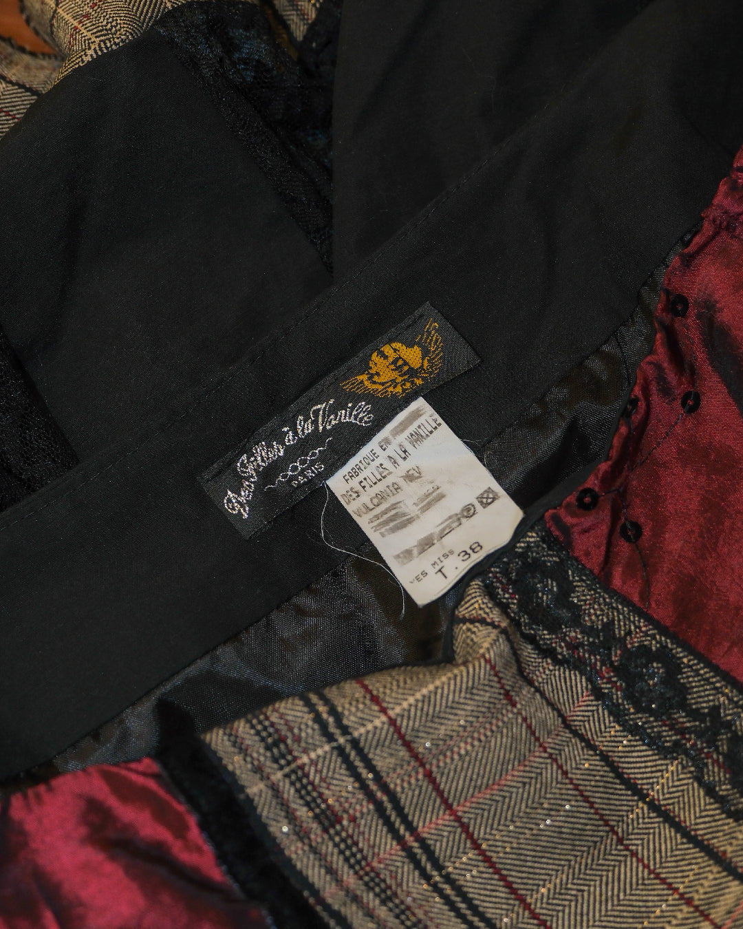 [Paris] Des filles à la vanille Patchwork Satin Skirt