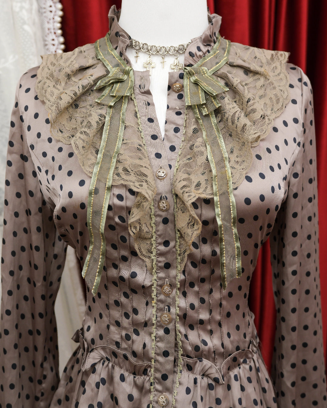 Tortilla Satin Polka Dots Shirt