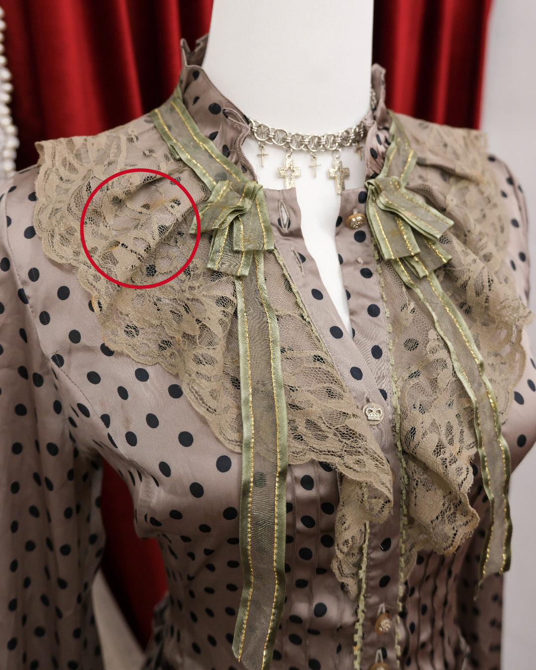 Tortilla Satin Polka Dots Shirt