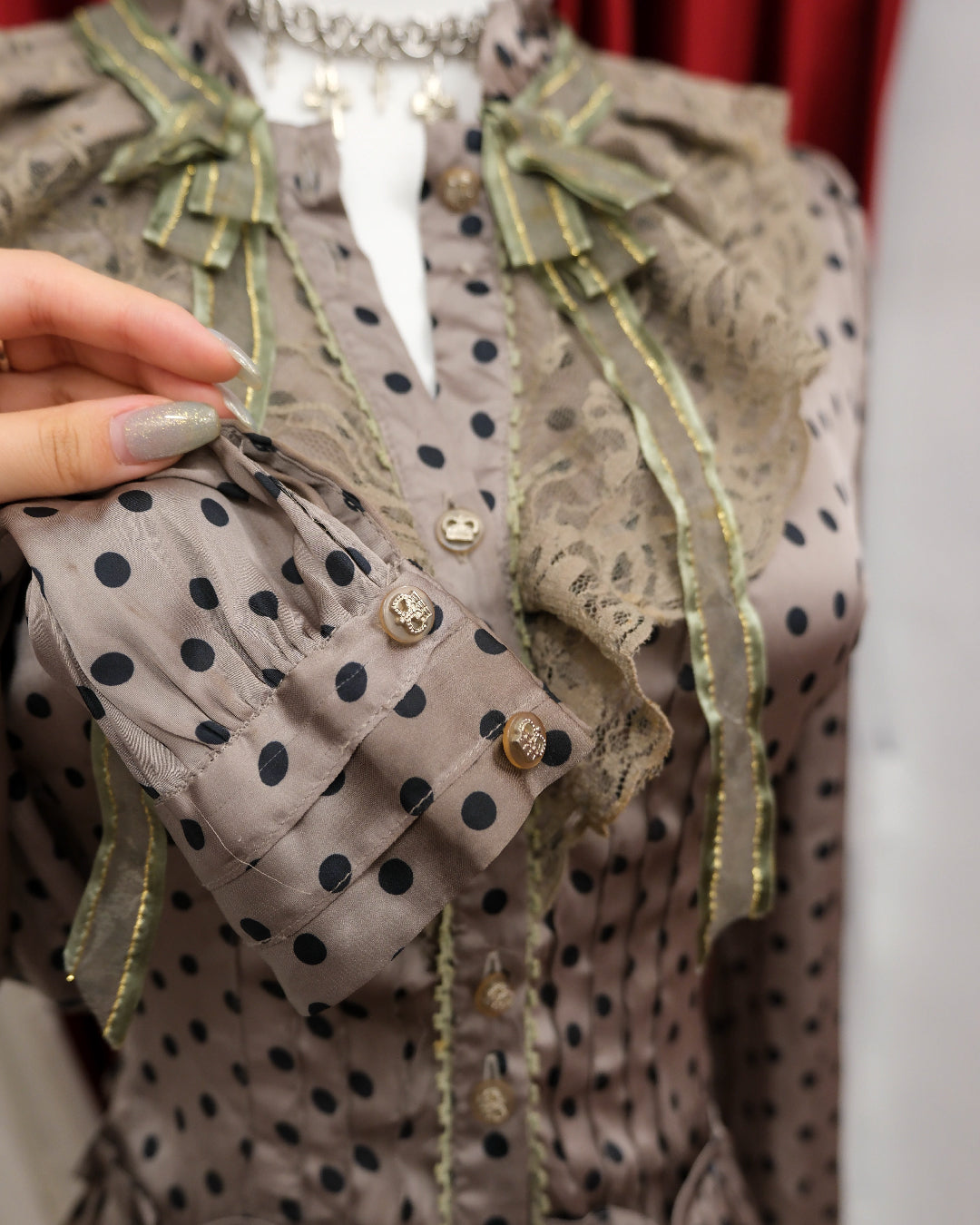 Tortilla Satin Polka Dots Shirt