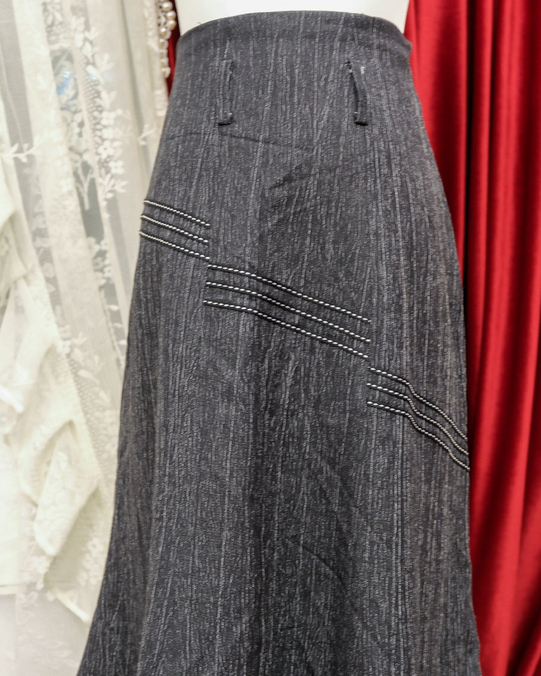 Navy Midi Skirt