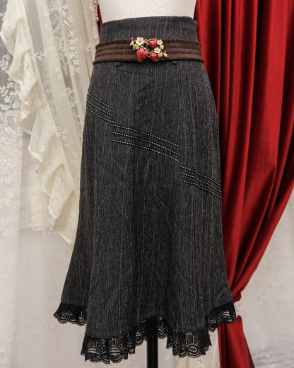 Navy Midi Skirt