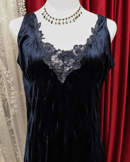Axes Femme Asymmetric Velvet Dress