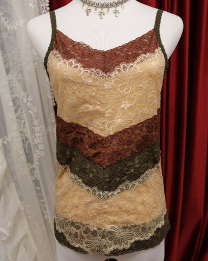 [Korea] Red Cream Lace Camisole
