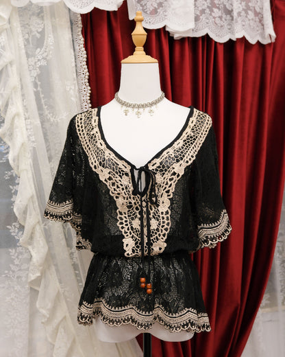 Flying Tomato Bohemian Gothic Top
