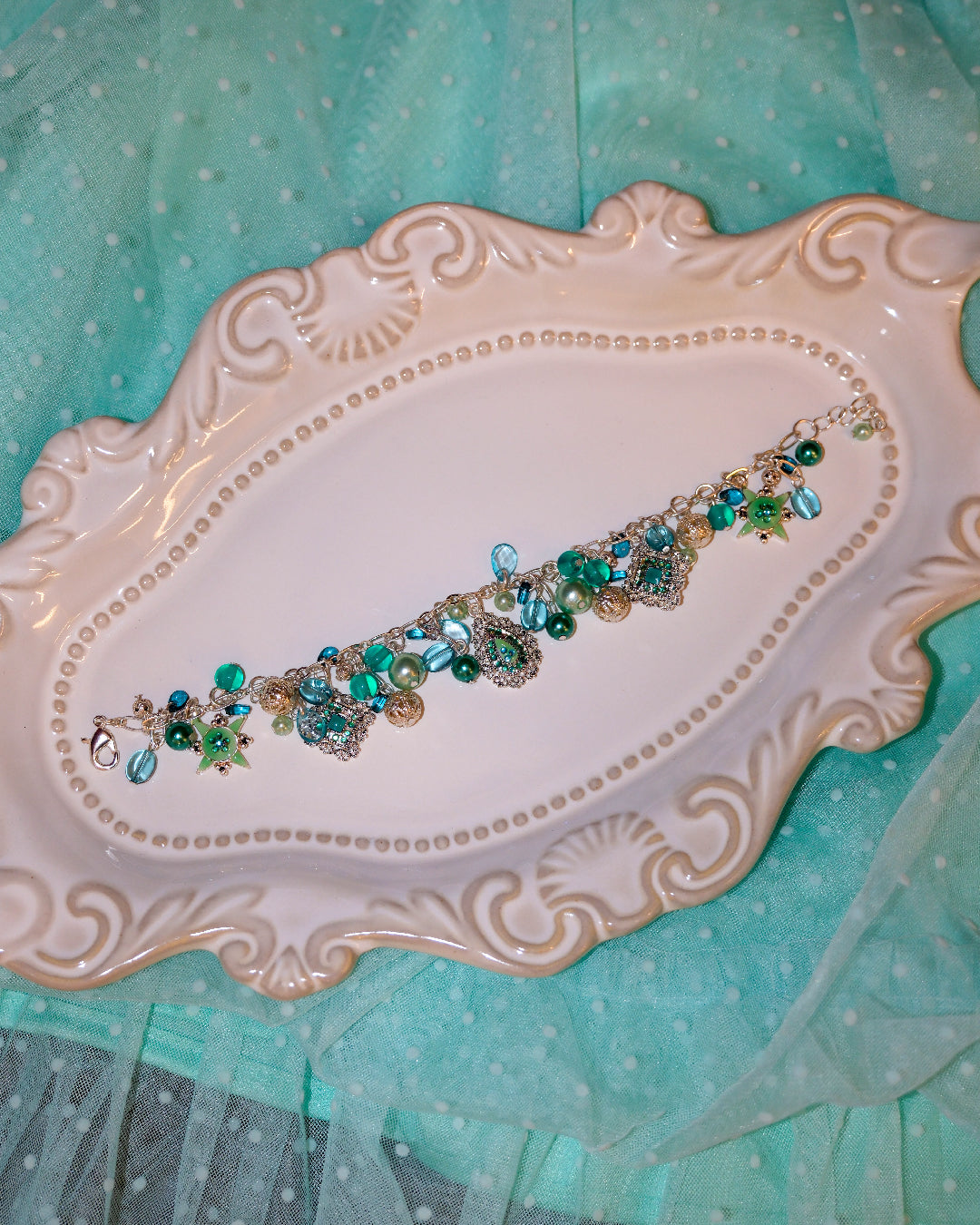 Mint Green Charm Bracelet