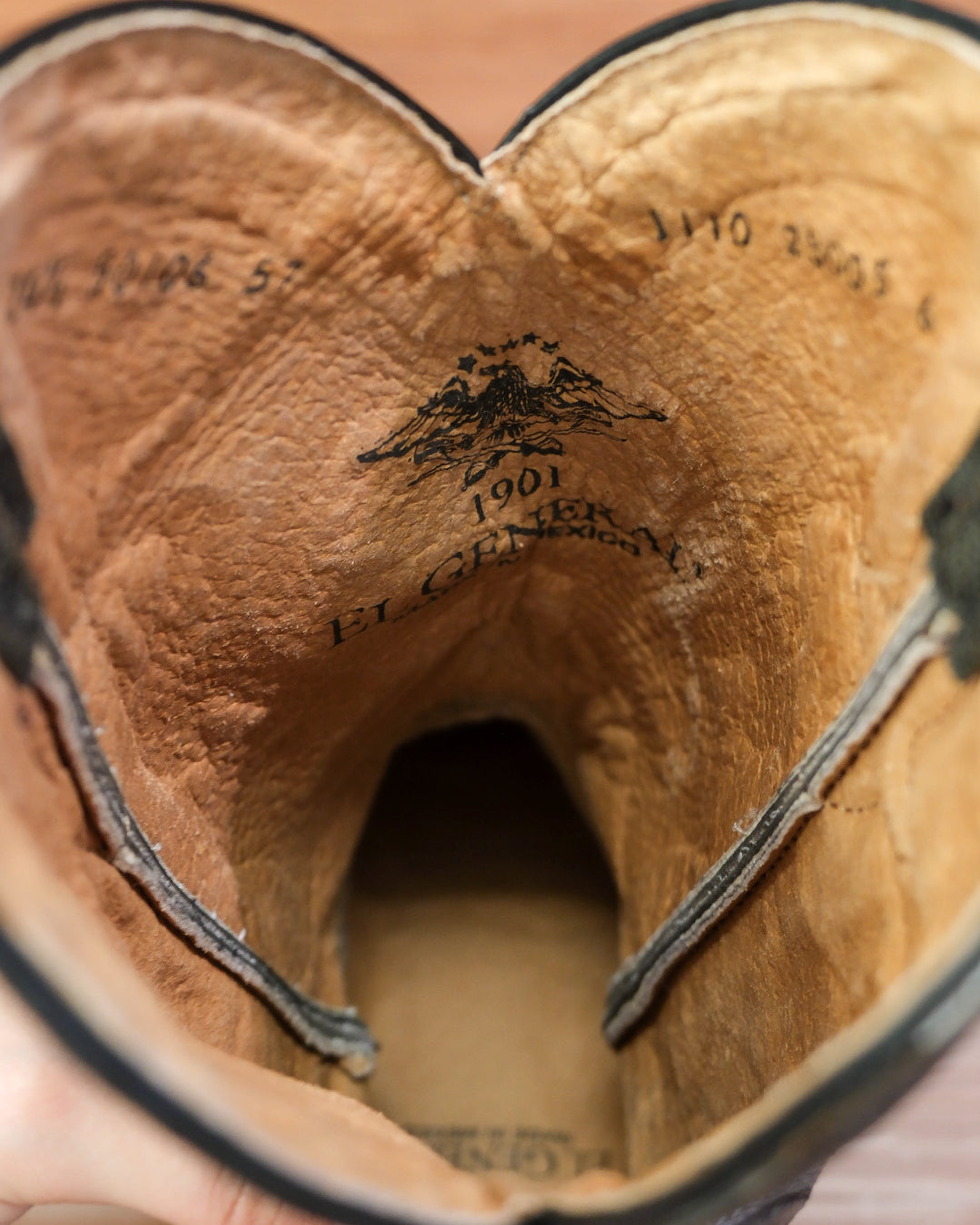 [Mexico] Vintage Eel Skin Pointed Western Boots
