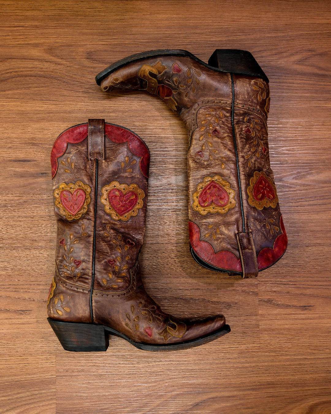 [Mexico] Vintage Caborca Heart Boots