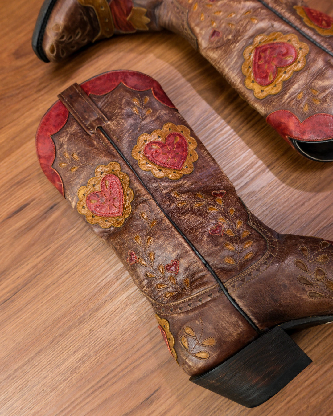 [Mexico] Vintage Caborca Heart Boots