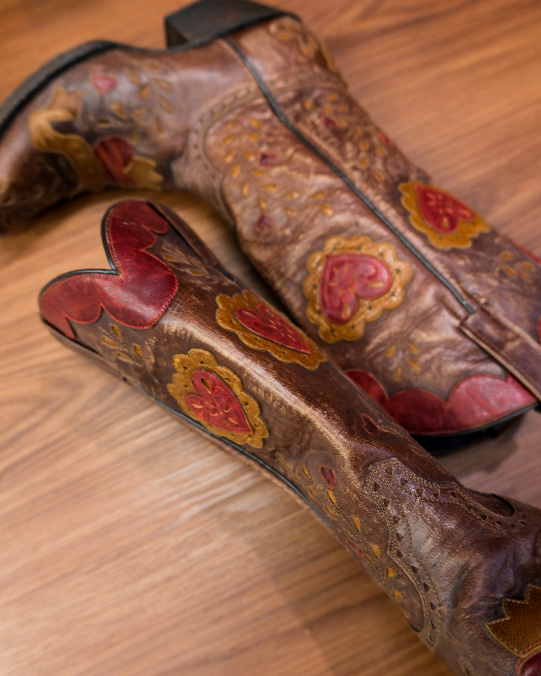 [Mexico] Vintage Caborca Heart Boots