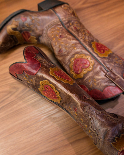 [Mexico] Vintage Caborca Heart Boots