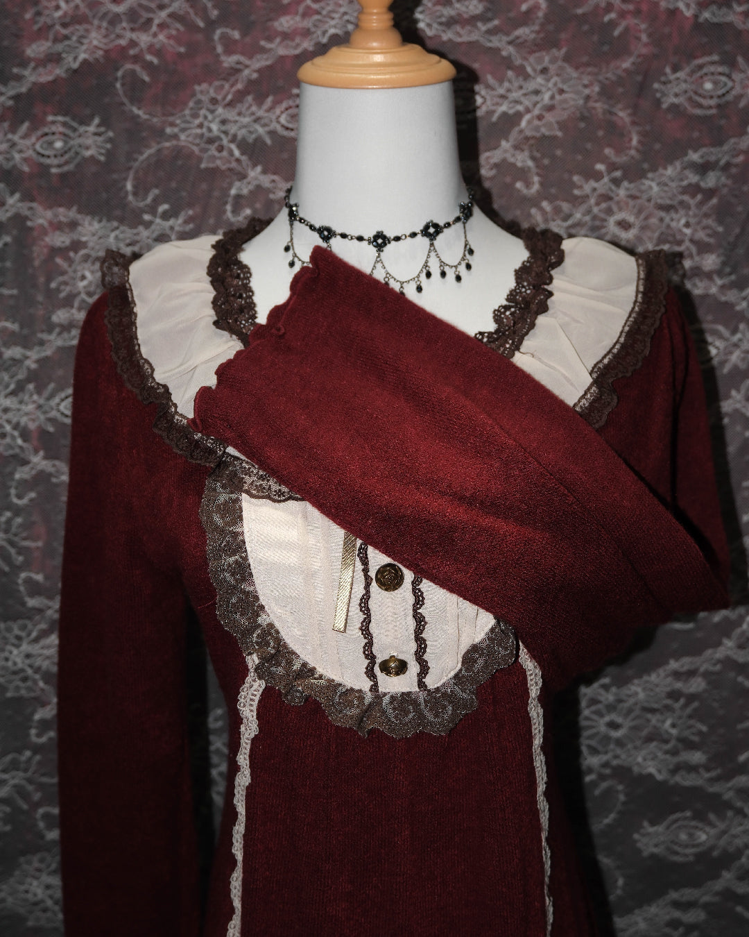 [Axes Femme] Currant Rose One Piece Dress