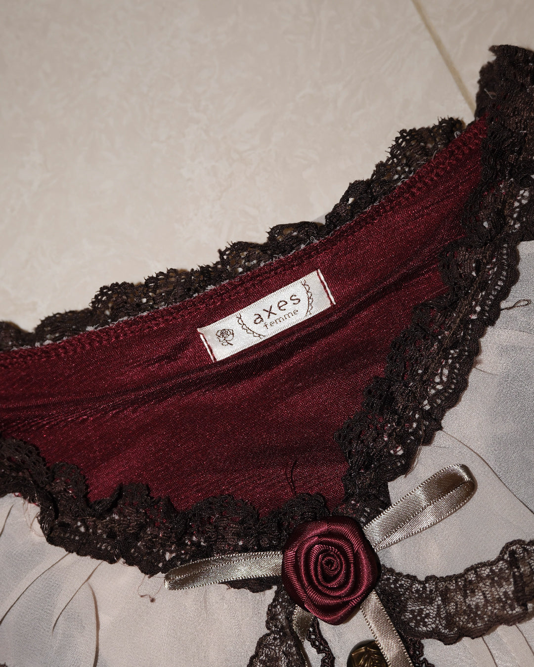 [Axes Femme] Currant Rose One Piece Dress