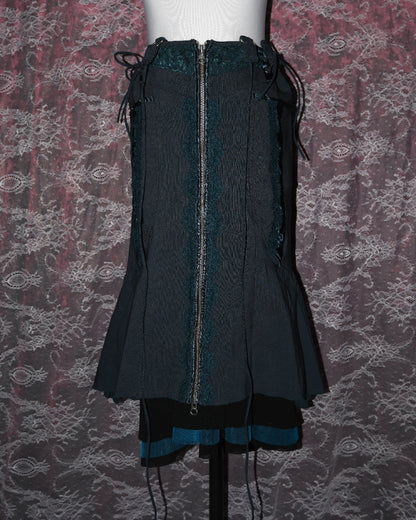 [Ozz on Japan] Army Green Skirt (Double Skirts)